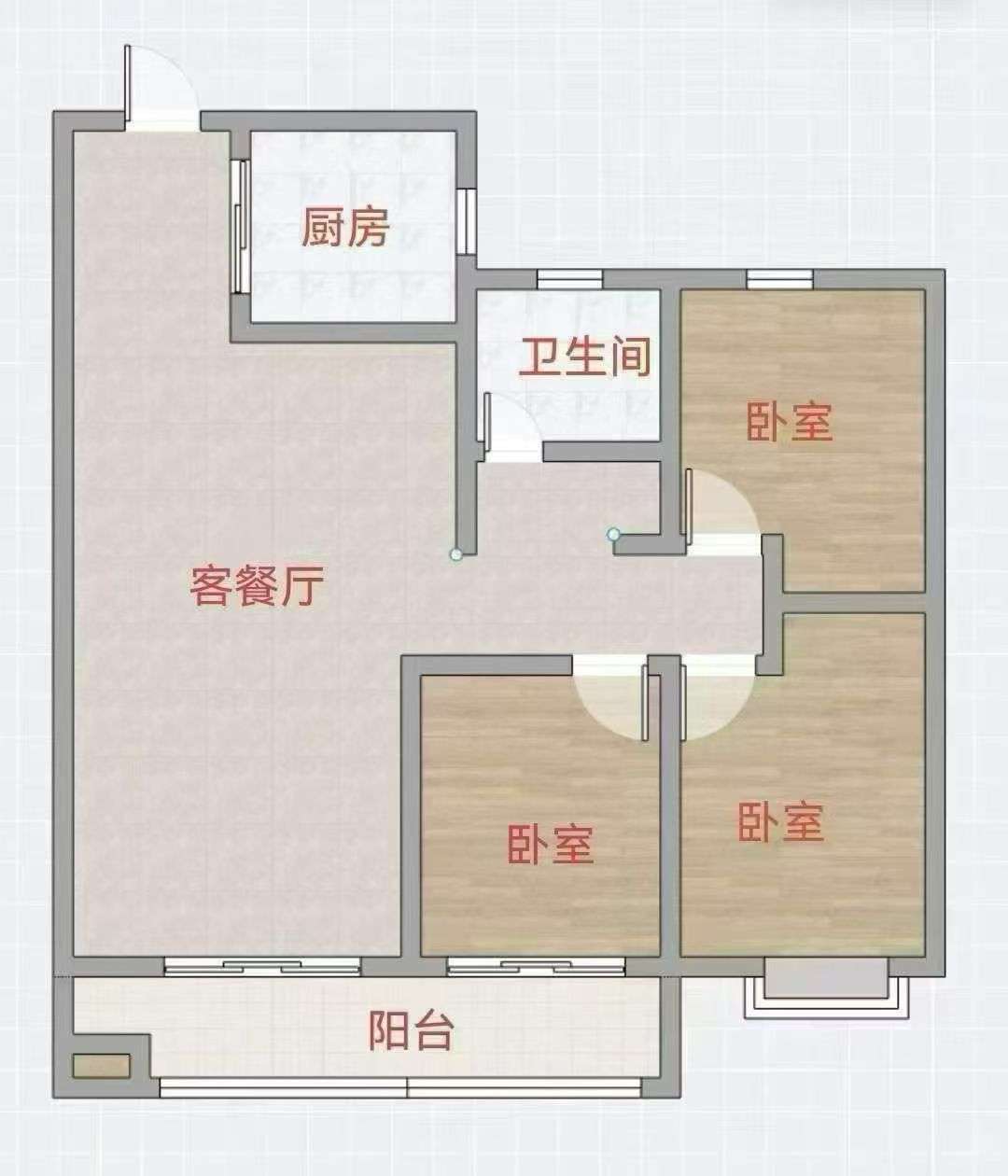向阳苑 98平 三室两厅 采光好毛坯房 低总价宜居_11