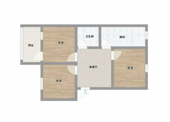 十排楼 59平 两室一厅 单价仅1355元/平 交通便利采光好_18