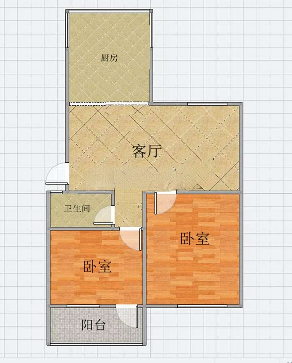 前锋二村2室1厅出租_11