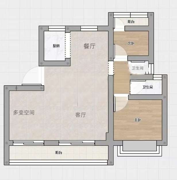 信达天境 122平 南向三室两厅 低楼层毛坯 随时看房_12