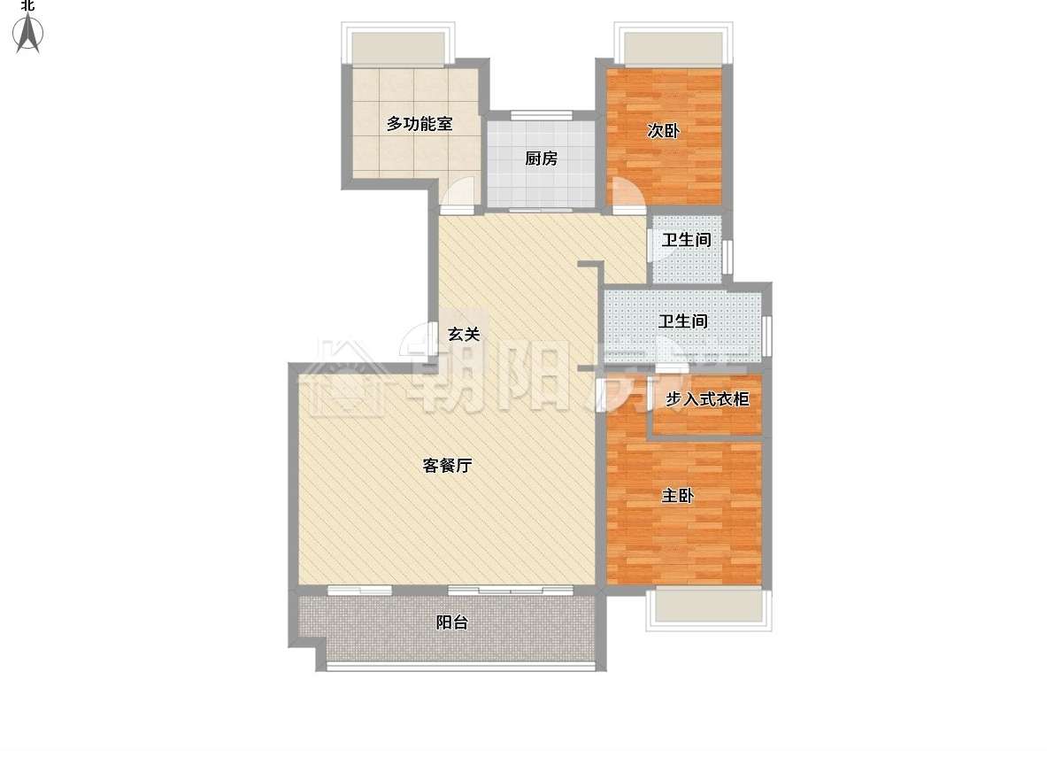 御香山 143平 南北通透三室 满五唯一 毛坯_13