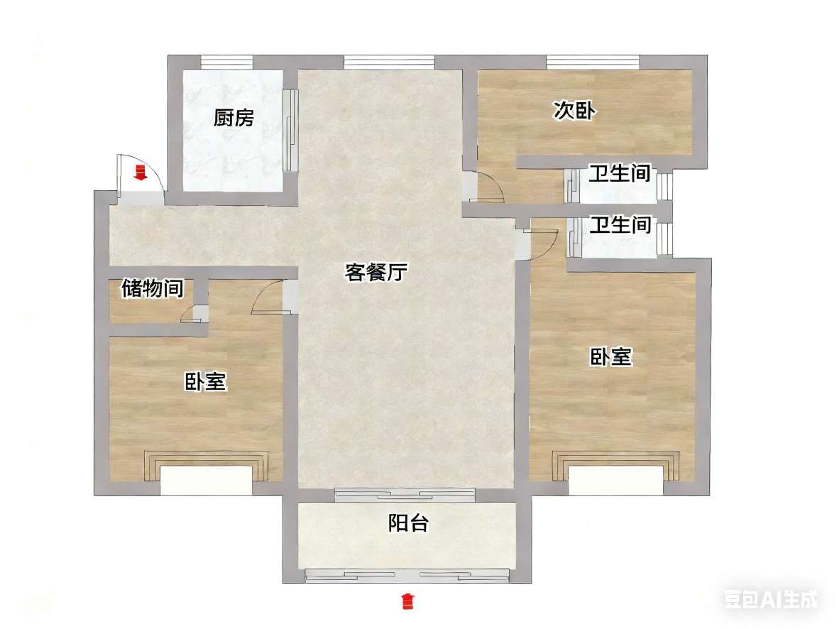南山里 108平 精装两室两厅 交通便利学区房 随时看房_15
