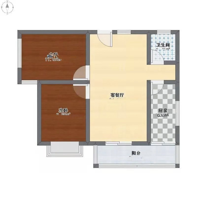 南关小区 80平 两室一厅 交通便利 学区房 简装出租_24
