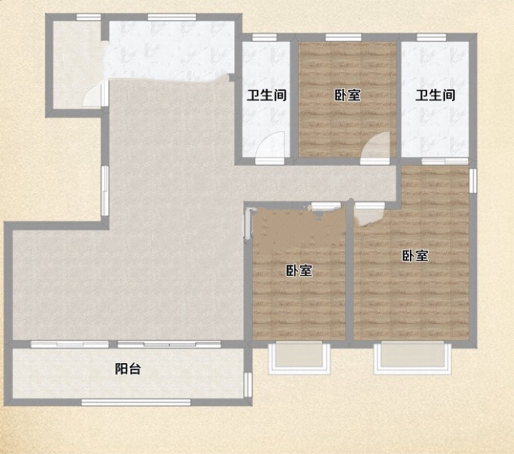 山南国宾府 171平 南向大三室 满五唯一 学区房毛坯出售_13