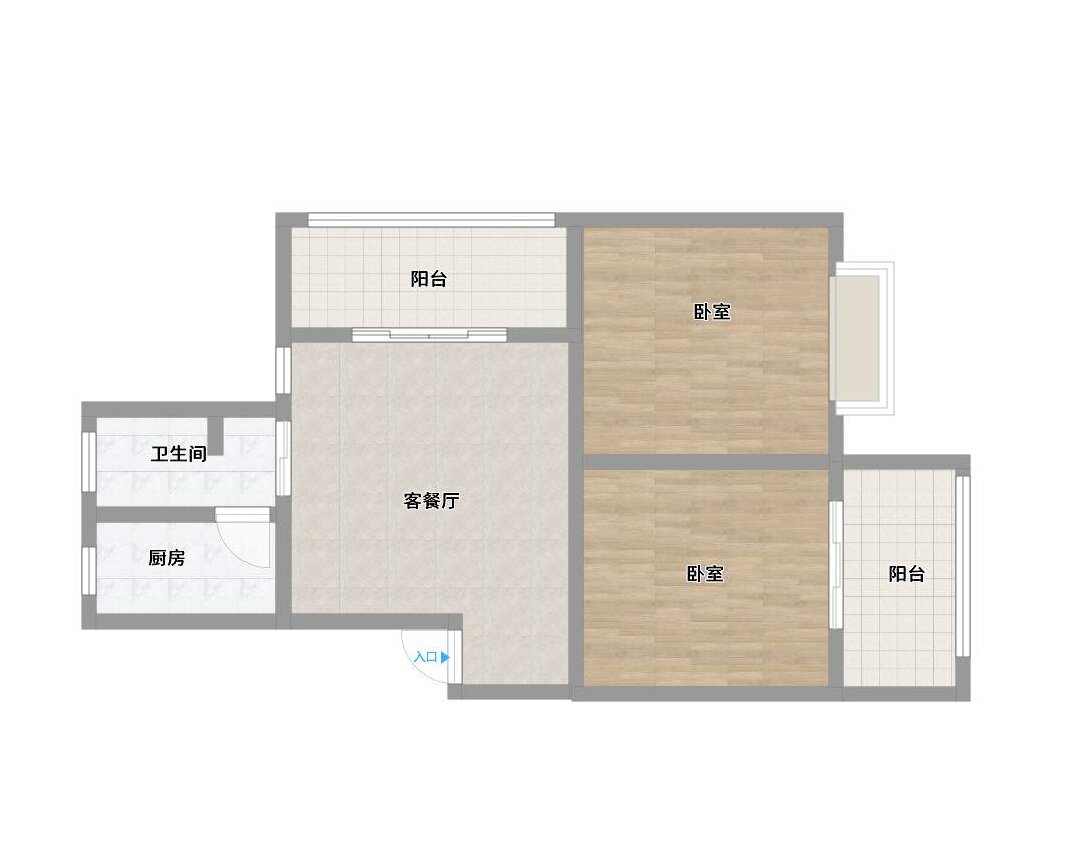 毕家岗新建村A区 72平 两室一厅 满两年 简装好房_13