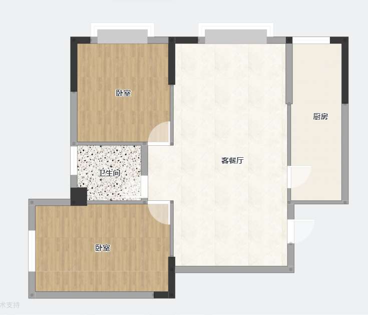 西城国际 102平 南向两室一厅 满两年 学区房交通便利_15
