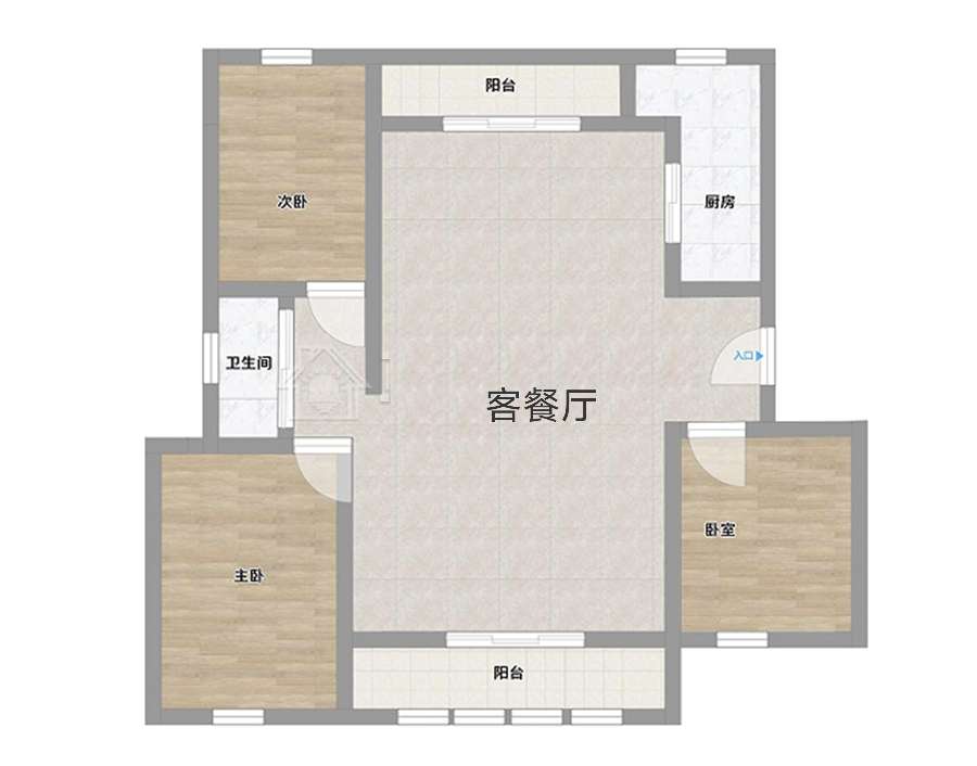 金域蓝湾 125平精装三室 南北通透 满两年 学区房_16