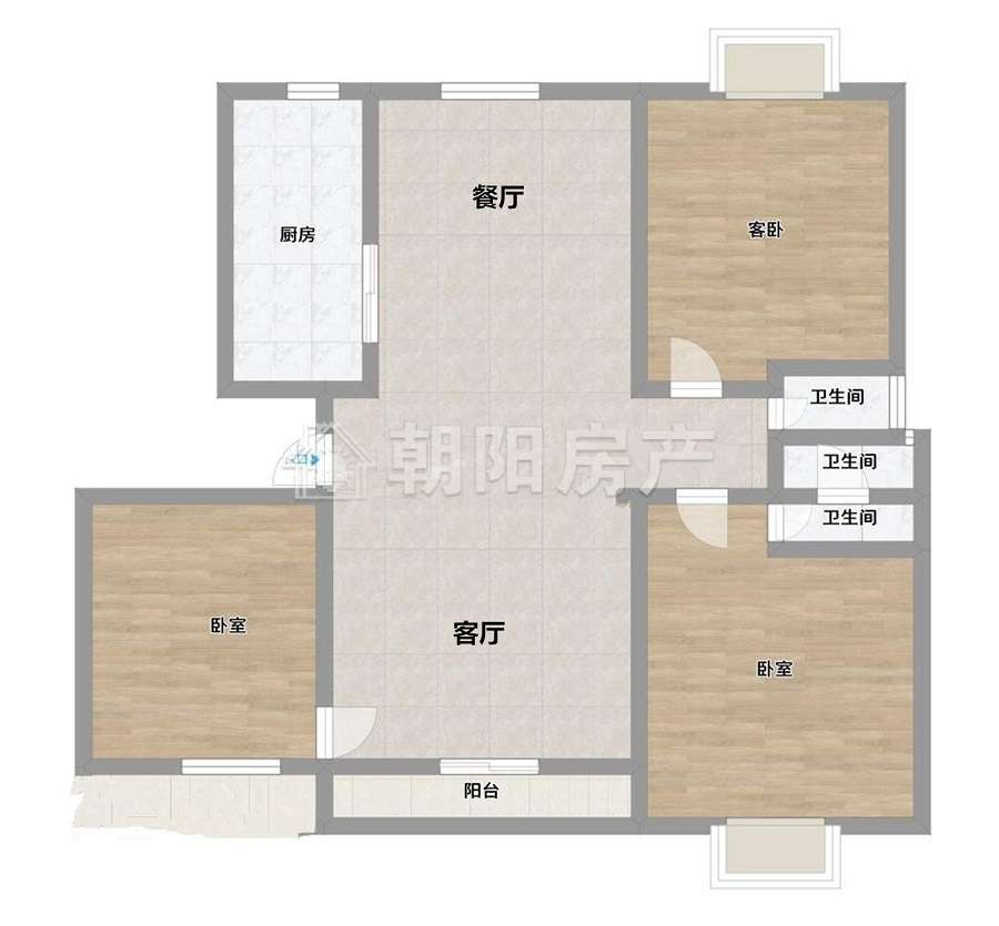 海德公馆 128平 三室两厅 满两年 毛坯洋房 交通便利_11