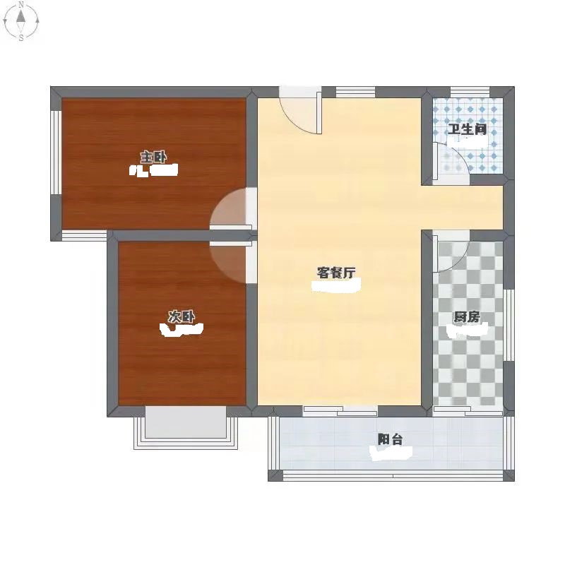寿滨小区，2室2厅，顶楼复式，毛坯出售。_9