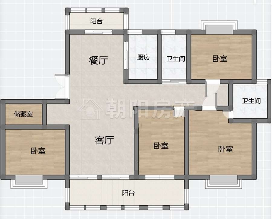 安理家园 163平 南北通透四室 满两年 简装宜居_16