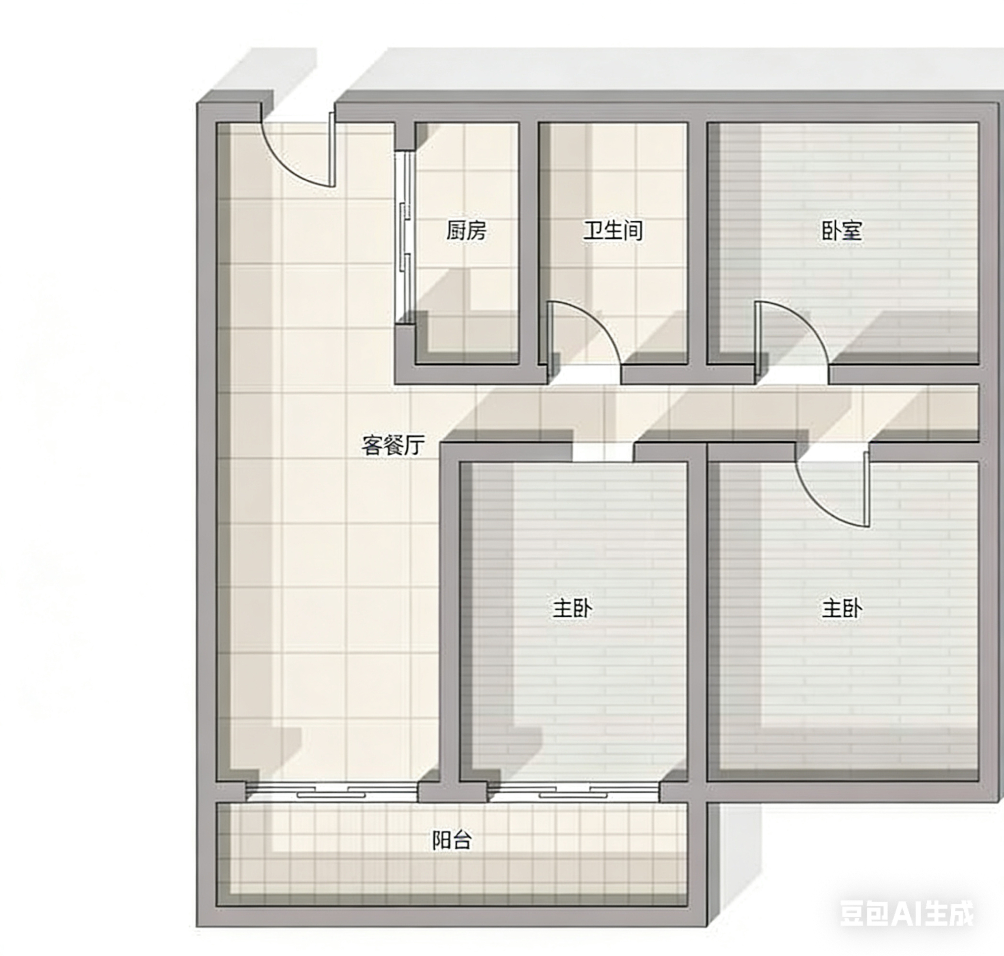 向阳苑 97平 三室两厅 单价2886元/平 毛坯随时看房_10