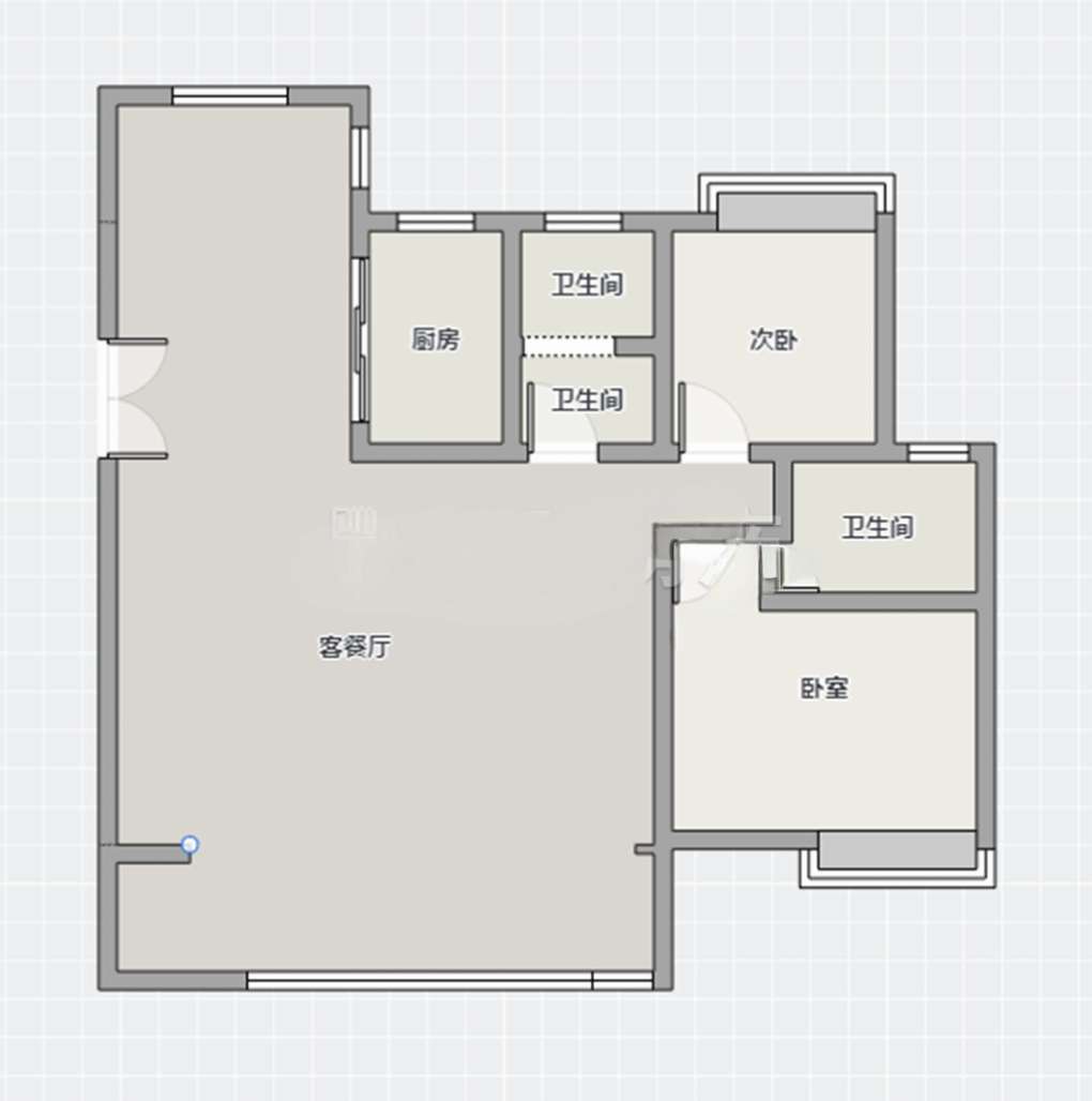 东方蓝海樾府 129平 精装三室两厅 学区房采光好_20