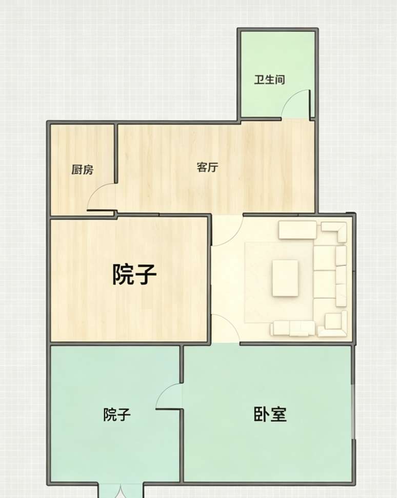 南岭村 53平精装两室 交通便利 配套齐全 随时看房_15