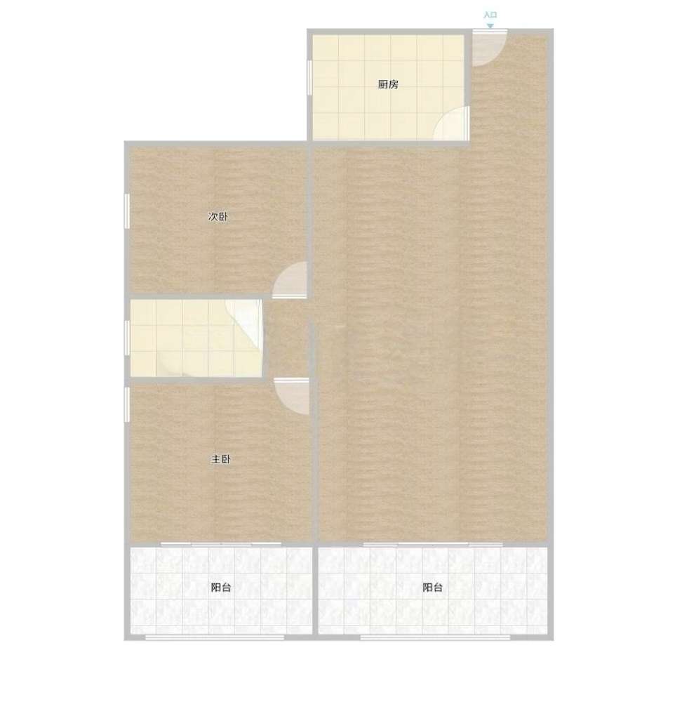 家乐福 98平 南向两室两厅 学区房 毛坯 随时看房_11