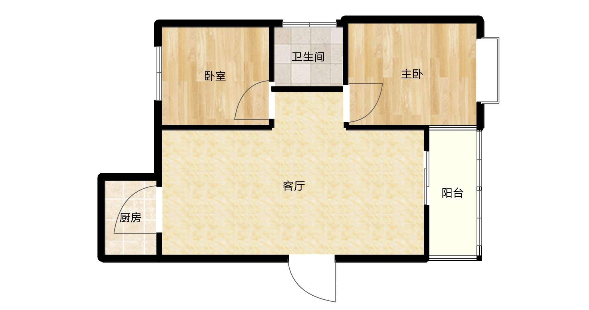 新社西村东区 78平 精装两室两厅 单价仅1637元/平 交通便利采光好_15