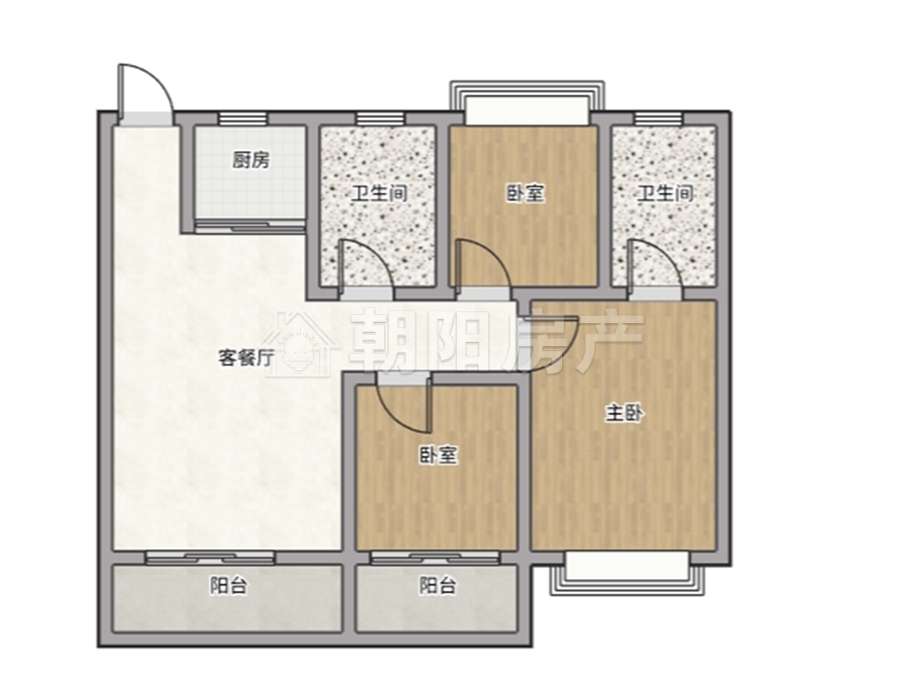 山南碧桂园 125平 南向三室 满五唯一 毛坯大户型_11