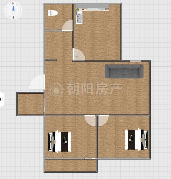 前锋花园 69平 两室两厅南向 交通便利配套齐全 随时看房_10