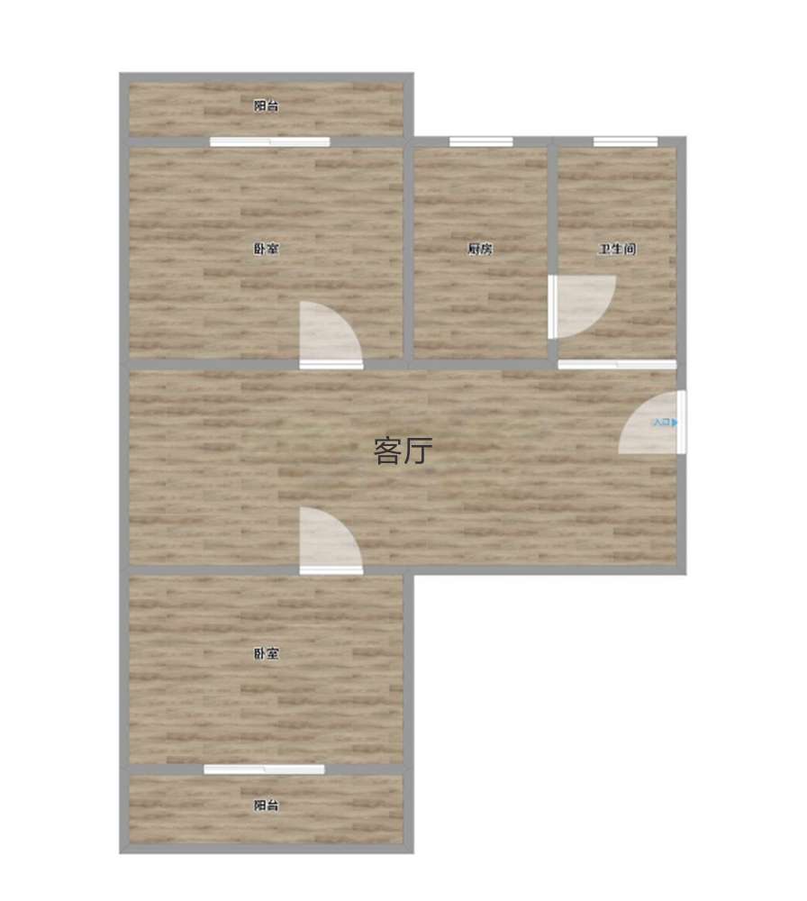 金豪阳光花园 67平 南向两室一厅 满两年 交通便利_14