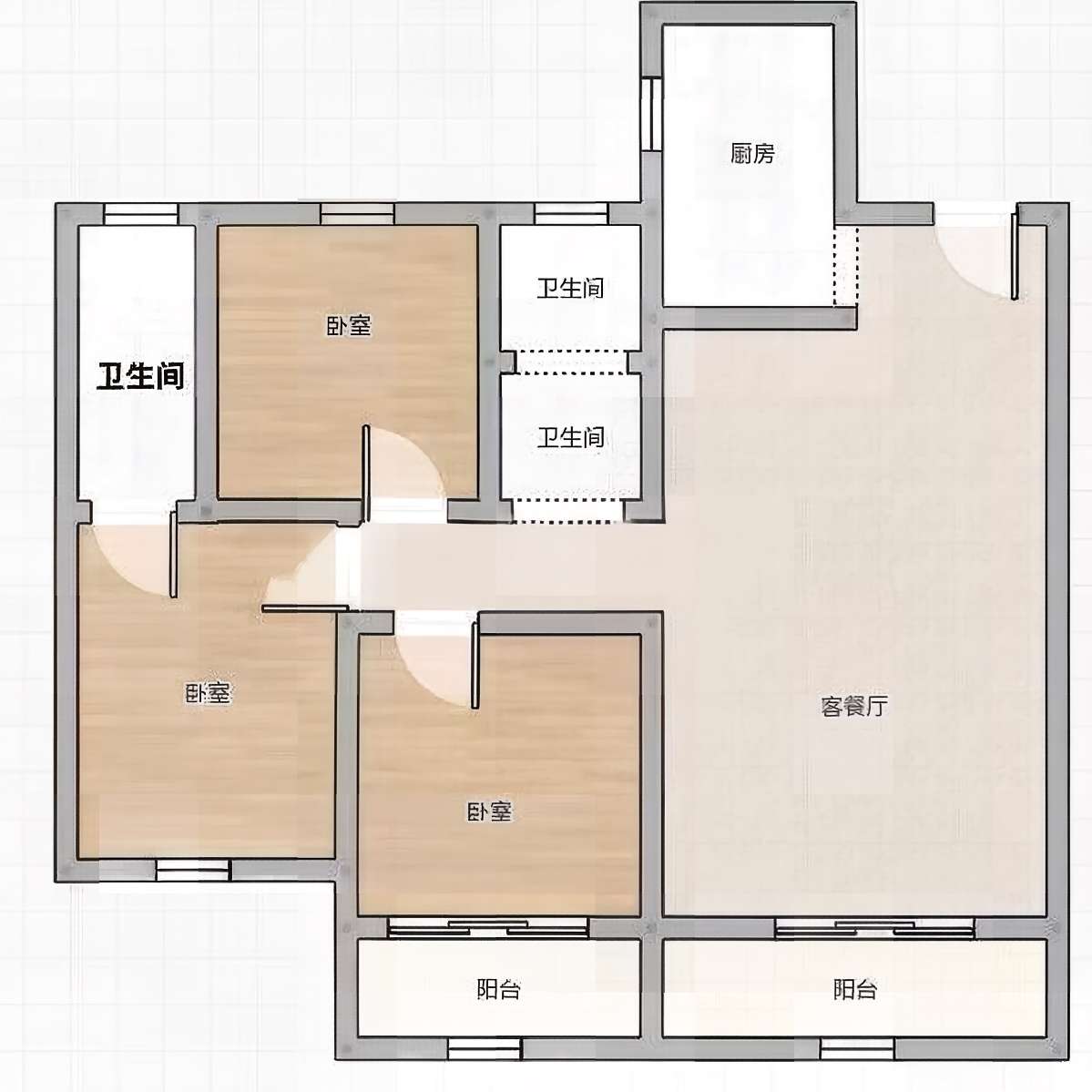 天一时代城 108平 三室两厅 毛坯现房 交通便利随时看房_13