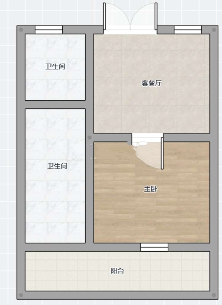 电厂大院 45平 南向一室一厅 单价1753元/平 简装随时看房_10
