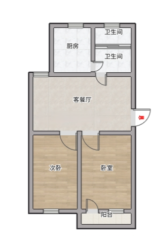 淮橡新村 61平 两室两厅 学区房 交通便利 采光好_12