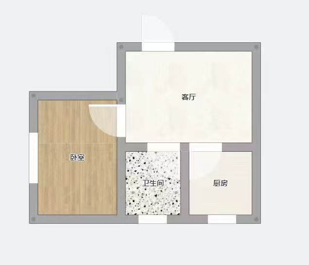 文明小区三角花园 50平 南向一室一厅 交通便利 简装出租_12