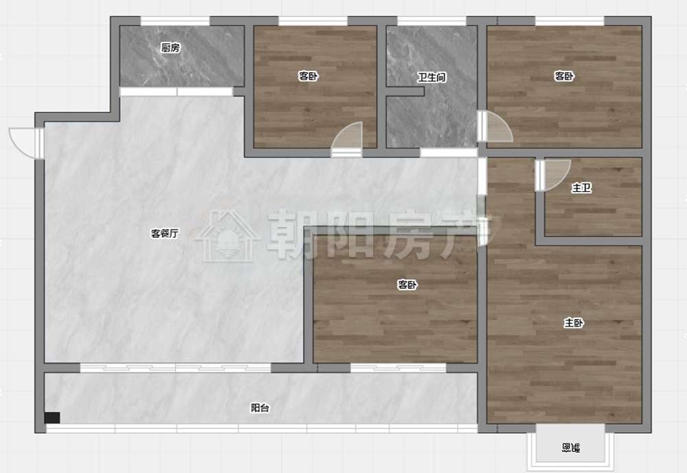青桐苑瑞苑 132平 四室两厅 毛坯高层 单价2537元/平 随时看房_11