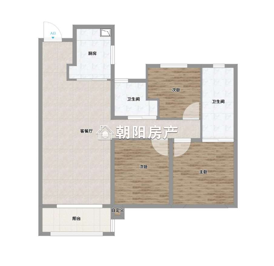 漫悦湾 107平 精装三室 满两年 免税 学区房 采光好_10