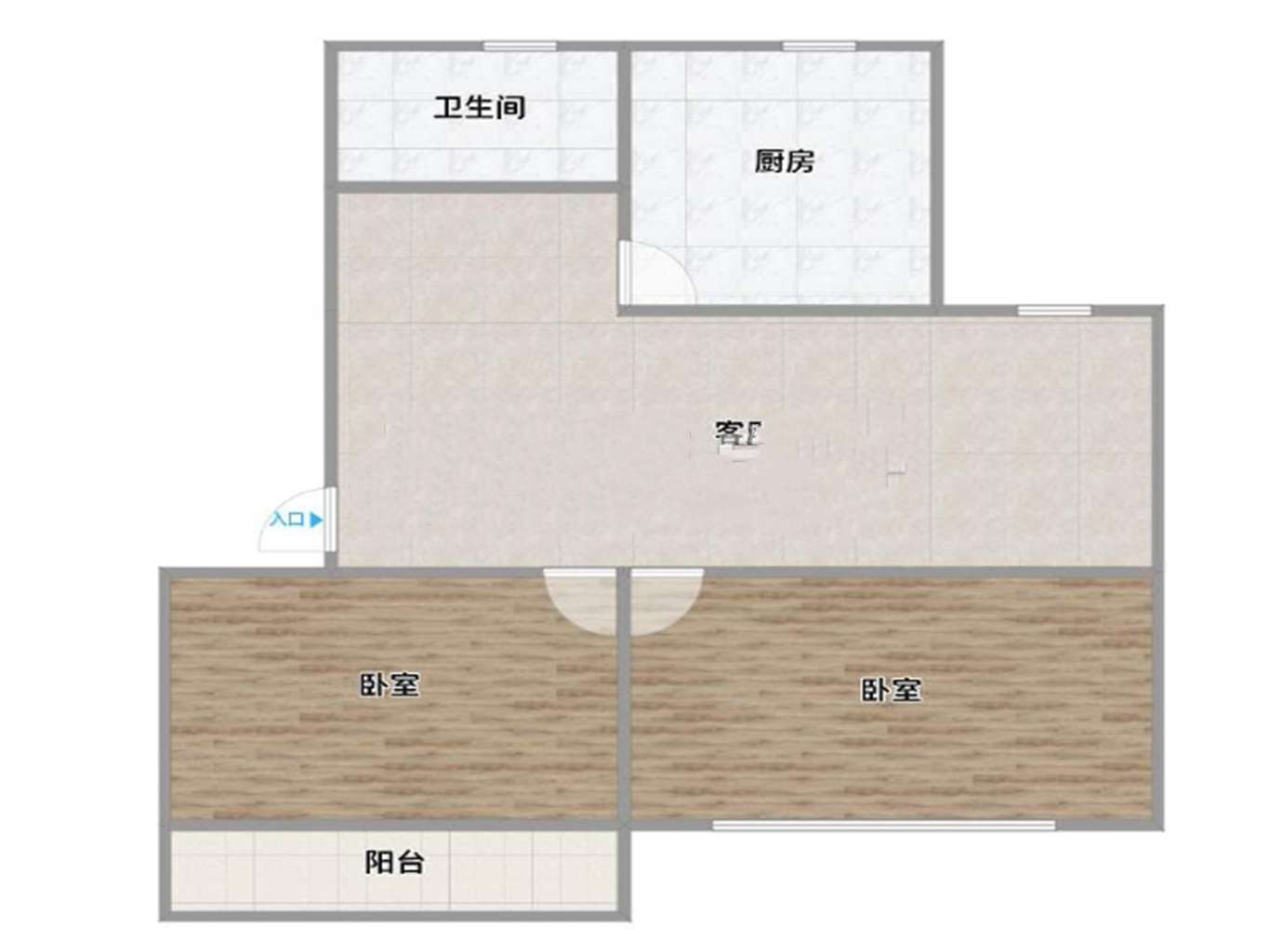 淮橡新村 61平 南向两室一厅 交通便利学区房_9