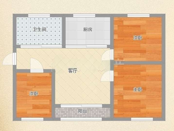 铁三处 72平 三室一厅 南北通透 交通便利 普装出售_7