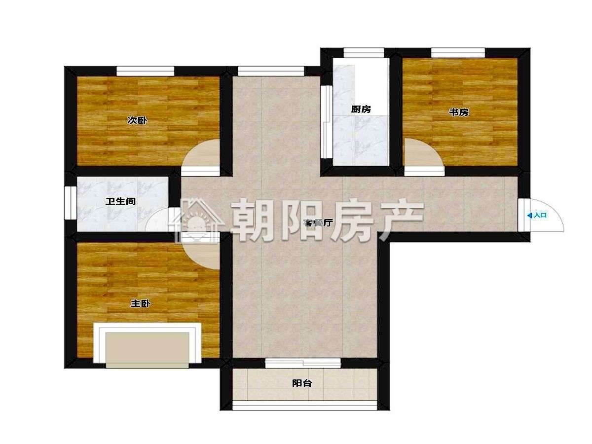 安成雅居二期 107平 南北通透三室 毛坯 交通便利_14