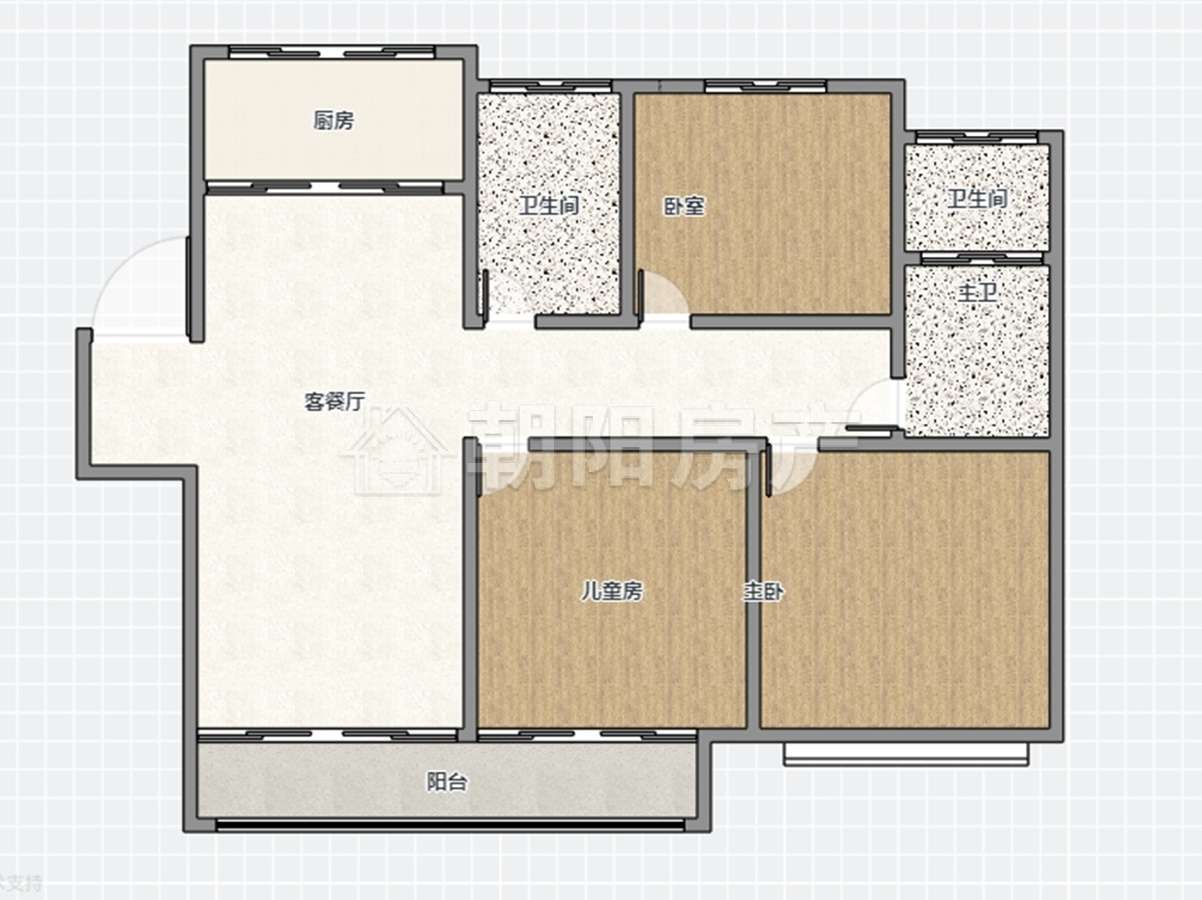 融创玉兰公馆 115平 南向三室 满两年 双优学区_12