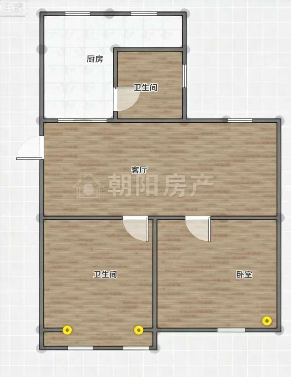 陈岗小院70平两室一厅 采光好 交通便利 单价仅1142元/平_12