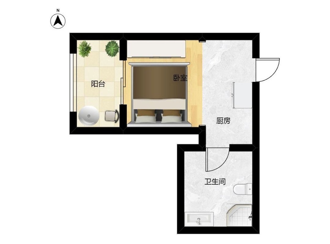 中环158 47平精装一居 单价4200元/平 交通便利配套齐全_6