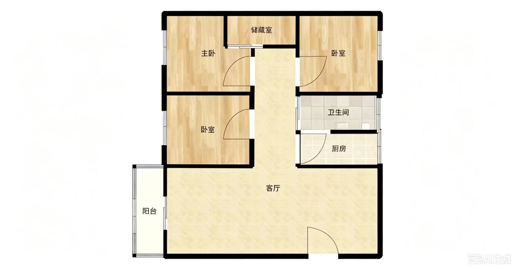 合家福高层 130平 南向三室两厅 学区房 单价3532元_23