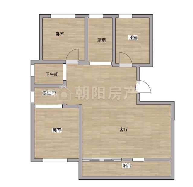 鼎元世家 127平 精装三室两厅 学区房 交通便利_12